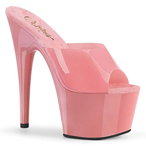 Pleaser Damen ADORE-701N Plateau High Heels Pantolette TPU Baby Pink 40 EU von Pleaser