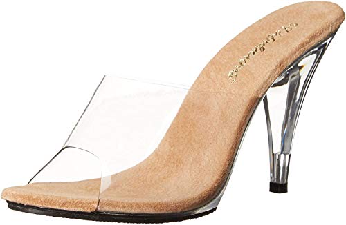 Pleaser Damen Car401/Ct/Ccar401/Ct/Ccar401/Ct/C Plateau-Sandalen, Transparent/Hellbraun, 39 EU von Pleaser