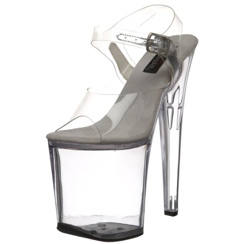 Pleaser Damen Xtreme-808 Sandalen, Transparent (Transparent), 36 EU von Pleaser