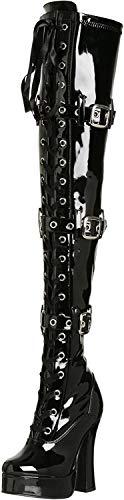 Pleaser ELECTRA-3028 Blk STR Pat UK 11 (EU 44) von Pleaser