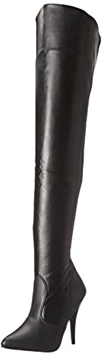 Pleaser Damen SEDUCE-3010 Kurzschaft Stiefel, Schwarz (Schwarz (Blk Faux Leather), 40 EU von Pleaser