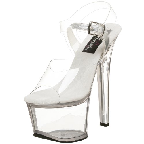 Pleaser SKY-308, Damen Plateau Sandalen, Transparent (Transparent (Clr/Clr)), 37 EU (4 Damen UK) von Pleaser