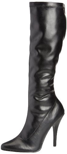 Pleaser SEDUCE-2000 Damen Stiefel, Gr. 46 (13 UK), Schwarz (Blk STR puUK) von Pleaser