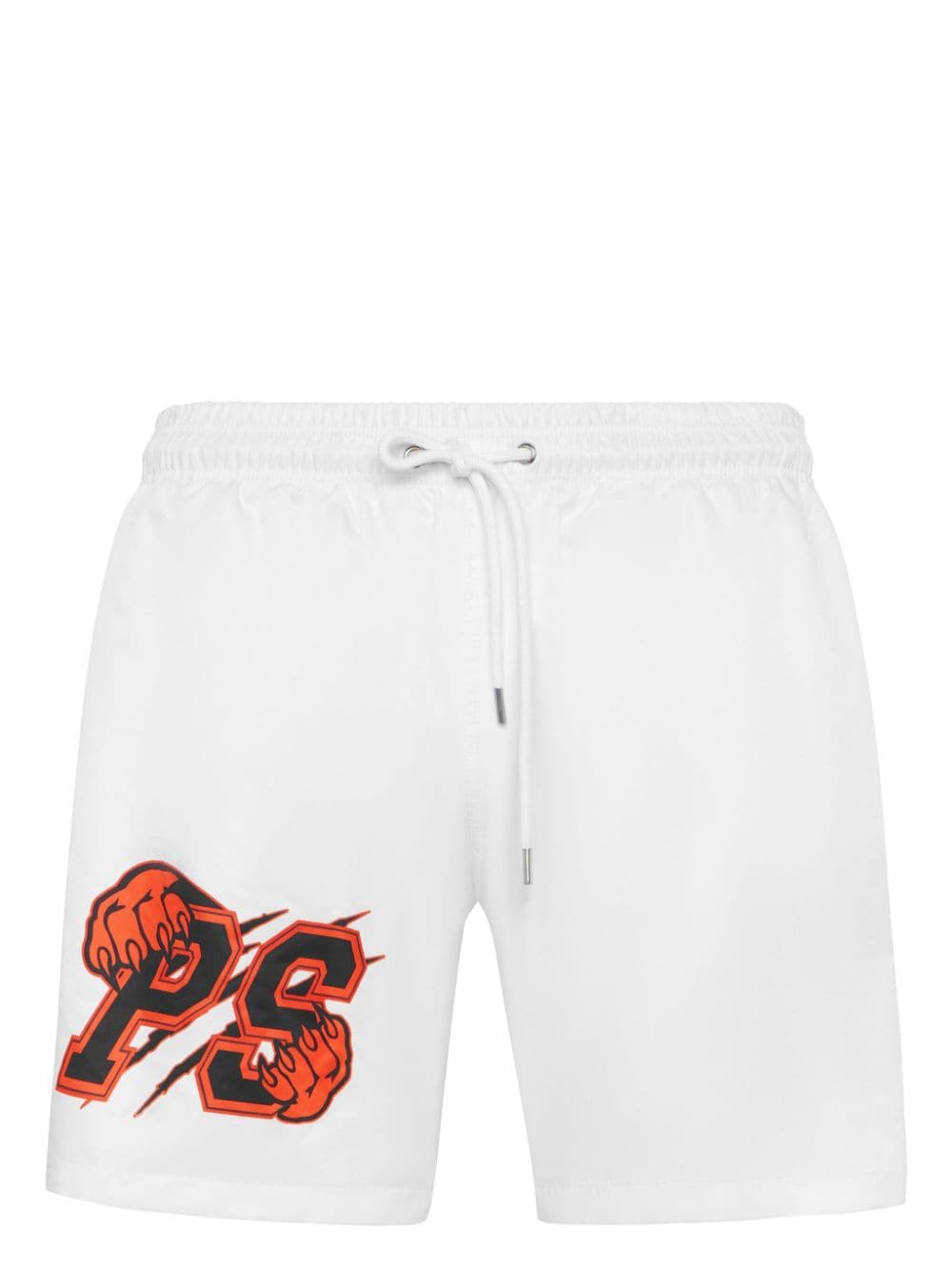 Plein Sport Badeshorts mit Logo-Print - Weiß von Plein Sport