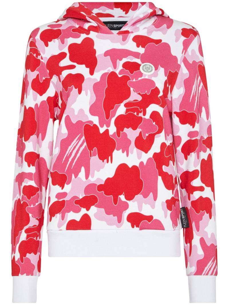 Plein Sport Hoodie mit Camouflage-Print - Rosa von Plein Sport