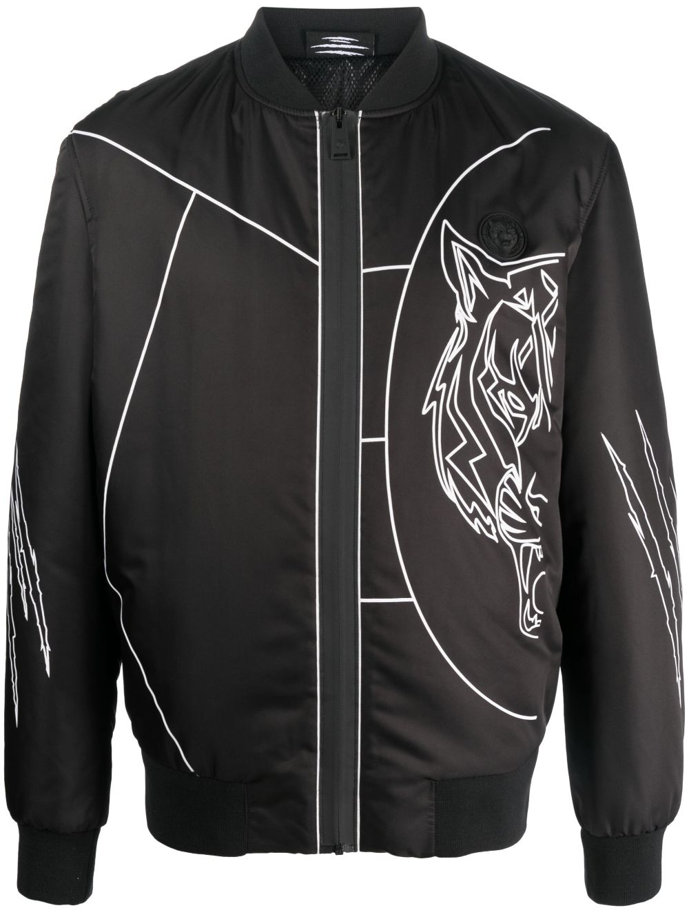 Plein Sport Tiger Court Edition Bomberjacke - Schwarz von Plein Sport