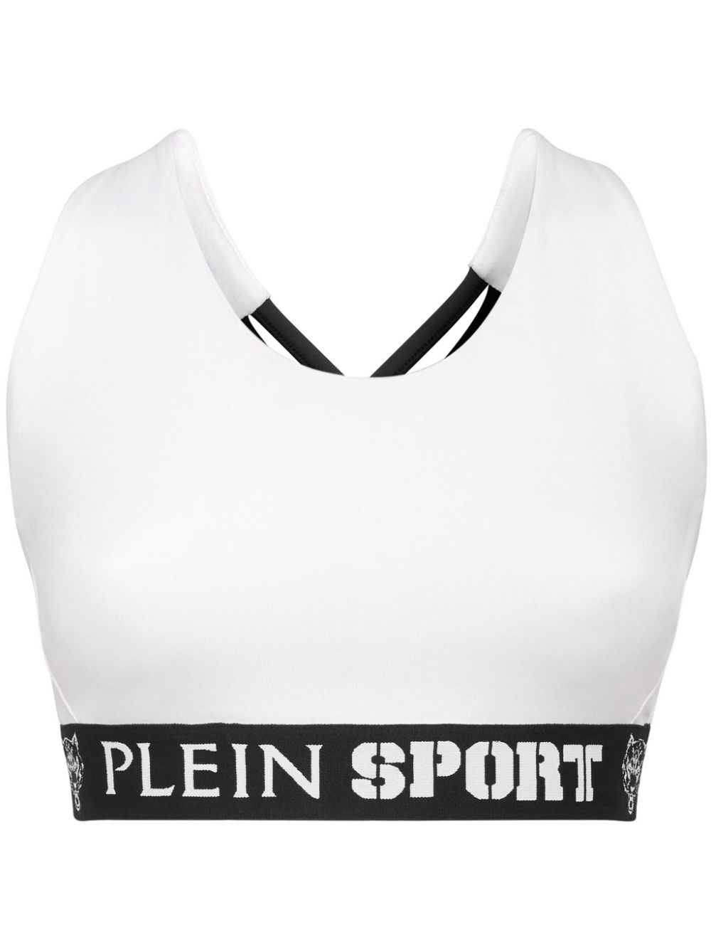 Plein Sport Sport-BH mit Logo-Bund - Weiß von Plein Sport