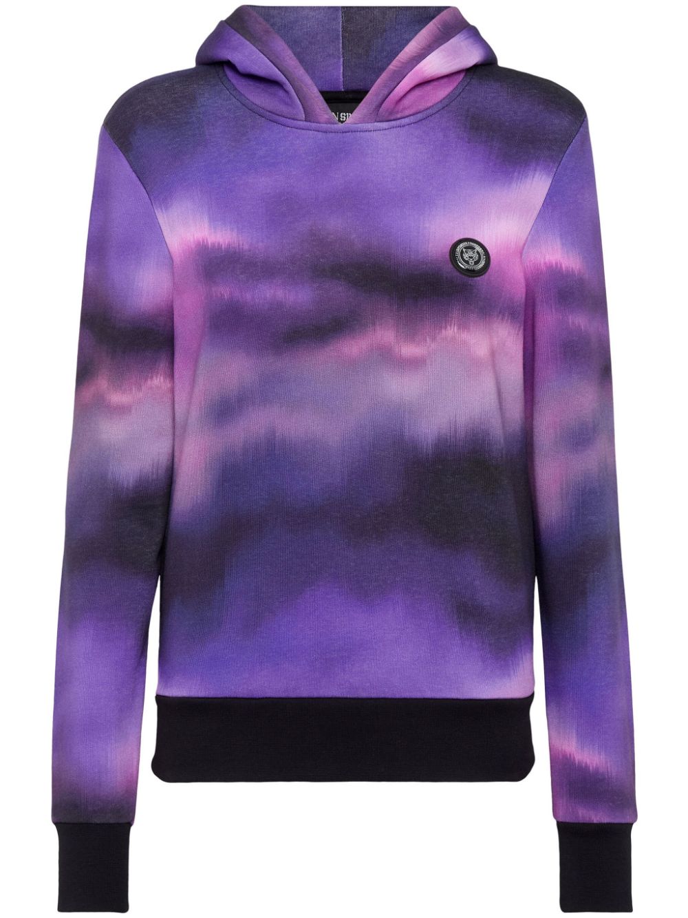 Plein Sport Hoodie mit Malerei-Print - Violett von Plein Sport