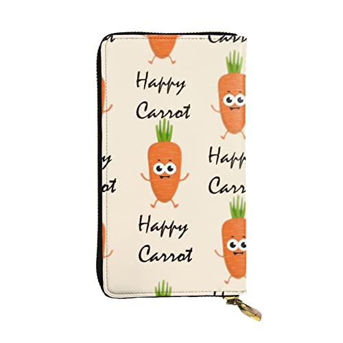 Lange Geldbörse mit Aufschrift "Happy Fathers Day by Son", Leder, modisch, lang, Damengeldbörse, Kreditkartenetui, Happy Carrot, Einheitsgröße von Pmnnerefaq