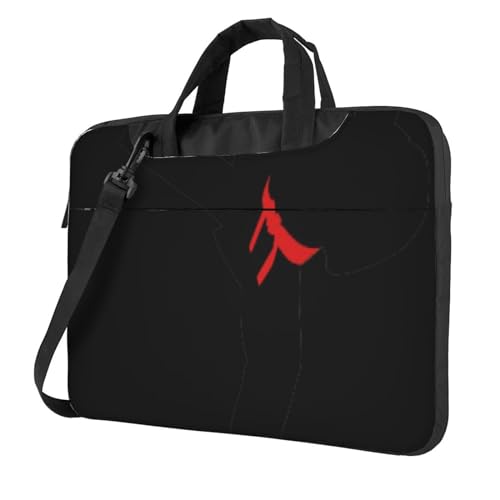 Pmnnerefaq Karate Boy Laptoptasche mit wechselbarem Gürtel, 33 cm, 35,6 cm, 39,6 cm (13 Zoll) und 39,6 cm (15,6 Zoll), Laptoptasche, Notebook, Computer-Tragetasche mit Griff, für Damen, Schwarz , 13 von Pmnnerefaq