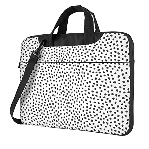 Pmnnerefaq Laptoptasche mit Griff für Damen und Herren, 33 - 35,6 cm (13 - 14 - 15,6 Zoll), Schwarz und Weiß, Schwarz , 13 inch von Pmnnerefaq