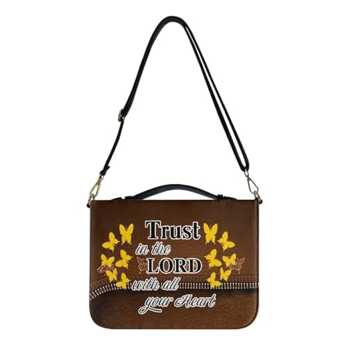 Poceacles Bibelhüllen für Damen und Herren, Bibeltasche, Crossbody-Tragetasche, Kirchentasche, Bibelschutz, mit Schultergurt, Trust in the Lord With All Your Heart, xxl Poceacles Bibelhüllen für Damen und Herren, Bibeltasche, Crossbody-Tragetasche, Kirchentasche, Bibelschutz, mit Schultergurt, Trust in the Lord With All Your Heart, xxl von Poceacles