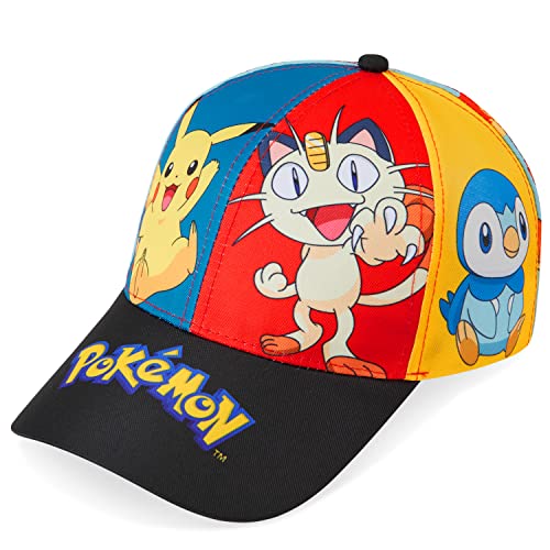 Pokemon Baseball Cap Kinder Snapback Kappe Kinder Jungen Bucket Hat Kinder Mützen Fischerhut Jungen Mädchen Fischermütze Anglerhut Sonnenhut Pikachu (Mehrfarbig Figuren) von Pokémon