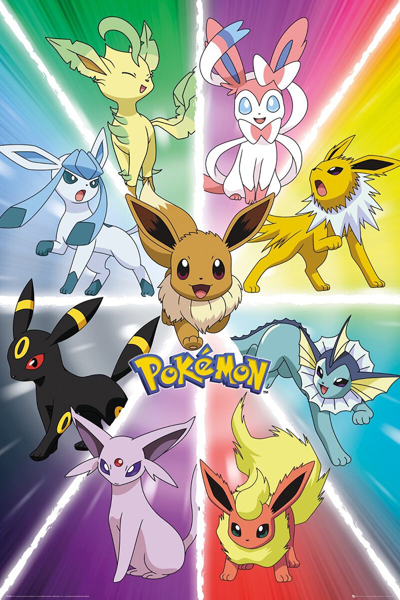 Pokémon Eevee Evolution Poster multicolor von Pokémon