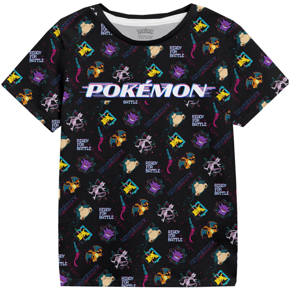 Pokémon - Gaming T-Shirt - Kids - Distortion - 104 bis 140 - Größe 104 - schwarz von Pokémon