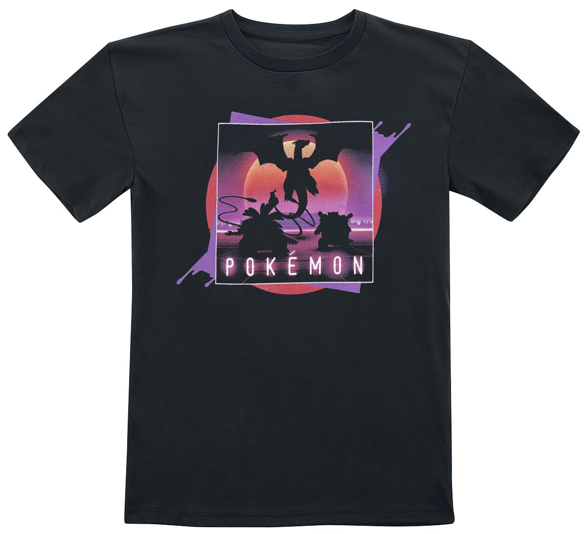 Pokémon - Gaming T-Shirt - Kids - Neon - 104 bis 152 - Größe 104 - schwarz von Pokémon