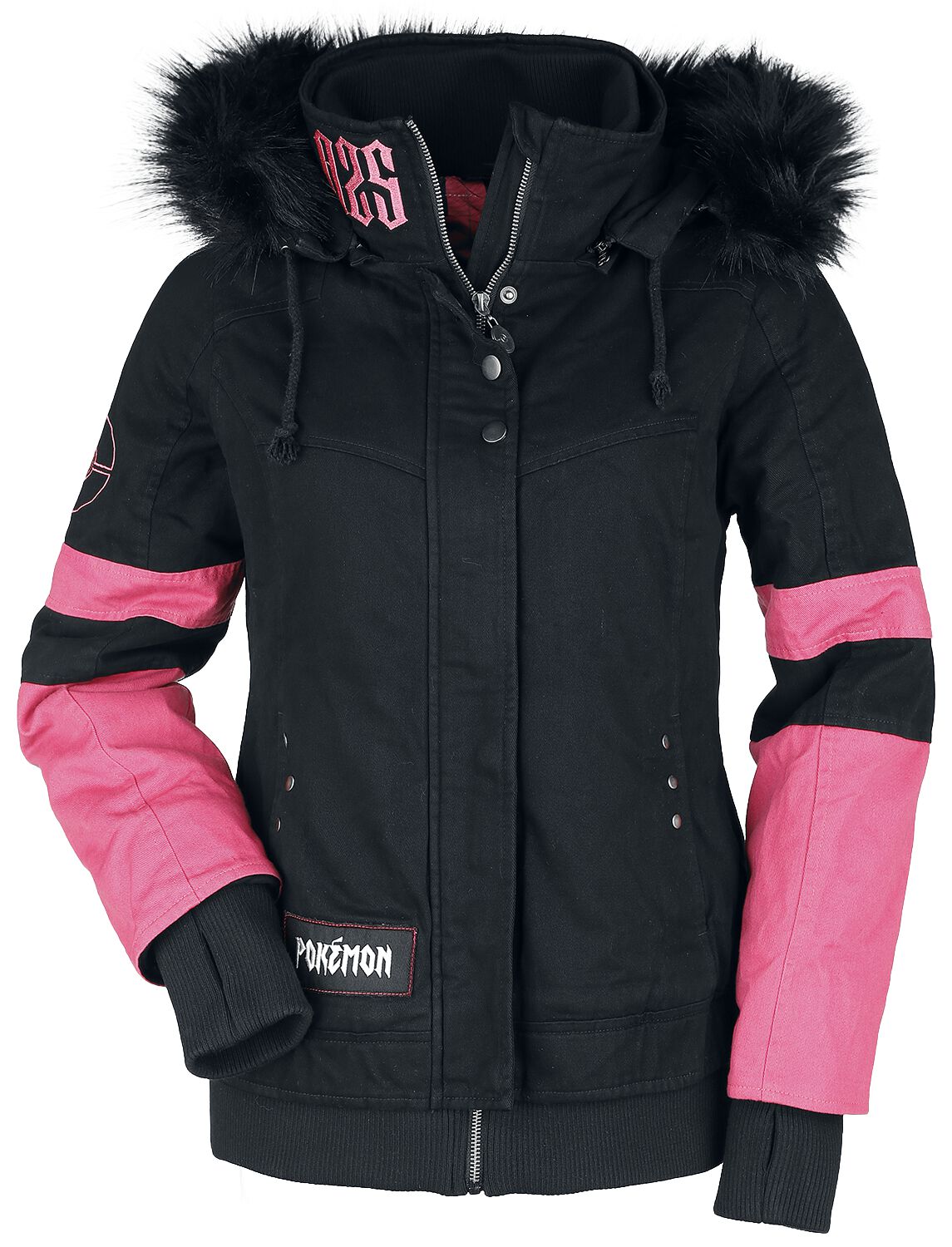 Pokémon - Gaming Winterjacke - Pikachu - Rocks - S bis XXL - für Damen - Größe L - schwarz/pink  - EMP exklusives Merchandise! von Pokémon