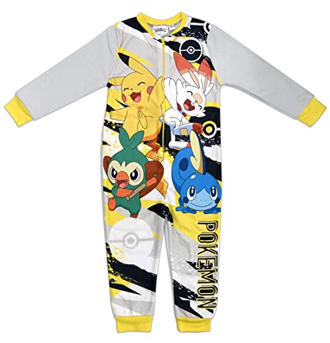 Pokemon Jungen Fleece-Strampler Grau 104 von Pokémon