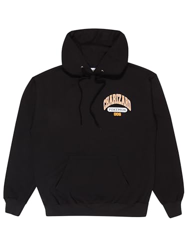 Pokémon Kapuzenpullover für Herren | Charizard Kapuzenpullover | Größen von Klein bis XXL | Offizielles Charizard Merchandising Schwarz Mittel von Pokemon