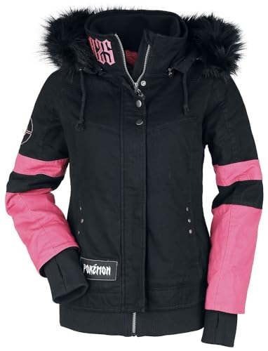 Pokémon Pikachu - Rocks Frauen Winterjacke schwarz/pink M von Pokémon