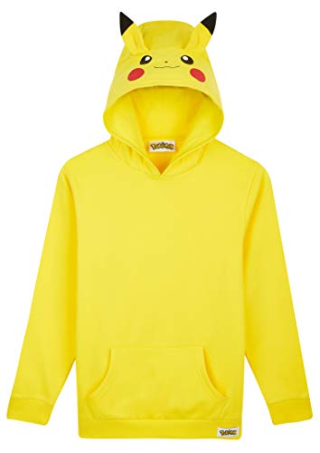 Pokemon Pullover Jungen Hoodie Kinder Pikachu Pokeball (7-8 Jahre, Gelb) von Pokémon