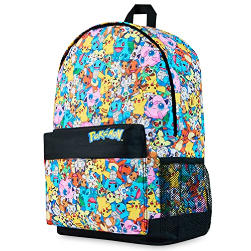 Pokemon Rucksack Kinder, Schulrucksack Jungen und Schulrucksack Mädchen Kinder Rucksäcke, Pikachu Rucksack Schule Offizielles Schulbedarf (Mehrfarbig) von Pokémon