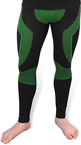 Polar Husky Funktionsunterwäsche Unterhose Super Active Ride Herren Leggins ohne störende Naht Farbe Grün Größe L/XL von Polar Husky