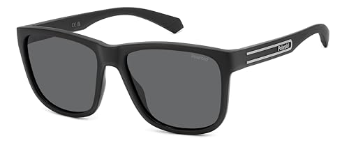 POLAROID Herren PLD 2155/S Sonnenbrille, Mattes Schwarz, 57 von Polaroid