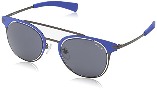 Police Unisex Offside 6 Sunglasses, Matte Blue, 49mm von Police