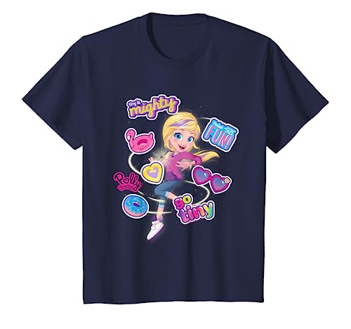 Kinder Polly Pocket T-Shirt, Mädchen, Stickers, viele Größen+Farben T-Shirt von Polly Pocket