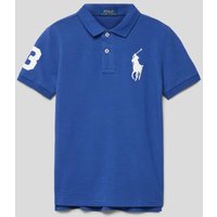 Polo Ralph Lauren Teens Poloshirt mit Logo-Stitching in Blau, Größe 140 von Polo Ralph Lauren Teens