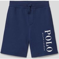 Polo Ralph Lauren Teens Regular Fit Sweatshorts mit Label-Print in Marine, Größe 164 von Polo Ralph Lauren Teens