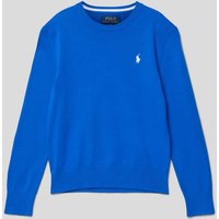 Polo Ralph Lauren Teens Strickpullover mit Label-Stitching in Royal, Größe 152 von Polo Ralph Lauren Teens