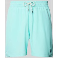 Polo Ralph Lauren Underwear Badehose mit Logo-Stitching Modell 'TRAVELER' in Aqua, Größe L von Polo Ralph Lauren Underwear