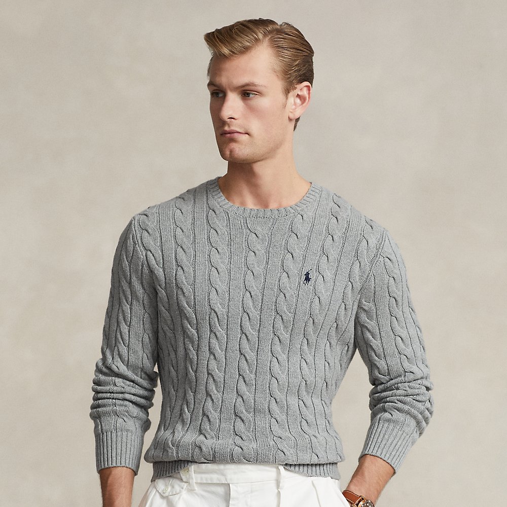 Baumwollpullover mit Zopfmuster von Polo Ralph Lauren