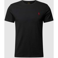 Polo Ralph Lauren Custom Slim Fit T-Shirt mit Logo-Stickerei in Black, Größe S von Polo Ralph Lauren