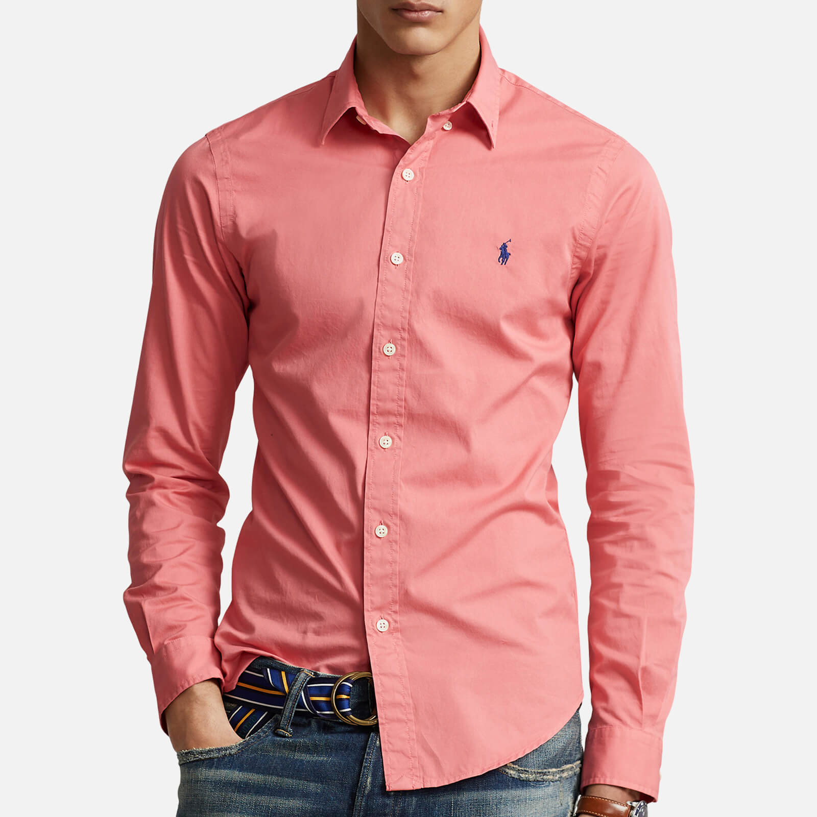 Polo Ralph Lauren Logo-Embroidered Cotton-Twill Shirt - S von Polo Ralph Lauren