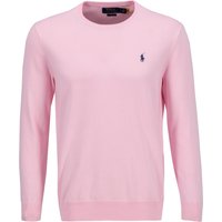 Polo Ralph Lauren Herren Pullover rosa Baumwolle unifarben Slim Fit von Polo Ralph Lauren