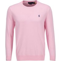 Polo Ralph Lauren Herren Pullover rosa Baumwolle unifarben Slim Fit von Polo Ralph Lauren