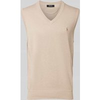 Polo Ralph Lauren Pullunder mit Logo-Stitching in Beige, Größe L Polo Ralph Lauren Pullunder mit Logo-Stitching in Beige, Größe L von Polo Ralph Lauren