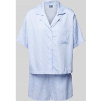 Polo Ralph Lauren Pyjama mit Allover-Logo-Muster in Blau, Größe XS von Polo Ralph Lauren
