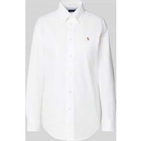Polo Ralph Lauren Regular Fit Hemdbluse mit Logo-Stitching in Weiss, Größe 38 Polo Ralph Lauren Regular Fit Hemdbluse mit Logo-Stitching in Weiss, Größe 38 von Polo Ralph Lauren