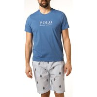 Polo Ralph Lauren Herren T-Shirt blau Jersey-Baumwolle unifarben von Polo Ralph Lauren