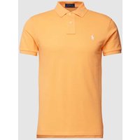Polo Ralph Lauren Slim Fit Poloshirt mit Label-Stitching in Apricot, Größe S von Polo Ralph Lauren