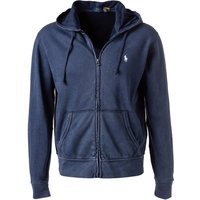 Polo Ralph Lauren Herren Sweatjacke blau Baumwolle unifarben von Polo Ralph Lauren