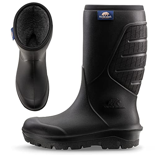 Polyver Classic High Klassischer Winterstiefel Hoch | Schwarz | Größe 47/48 | Winterschuhe | Außergewöhnlicher Komfort | Wasserfeste, rutschfeste, leichte und wärmeisolierende Winterstiefel von Polyver