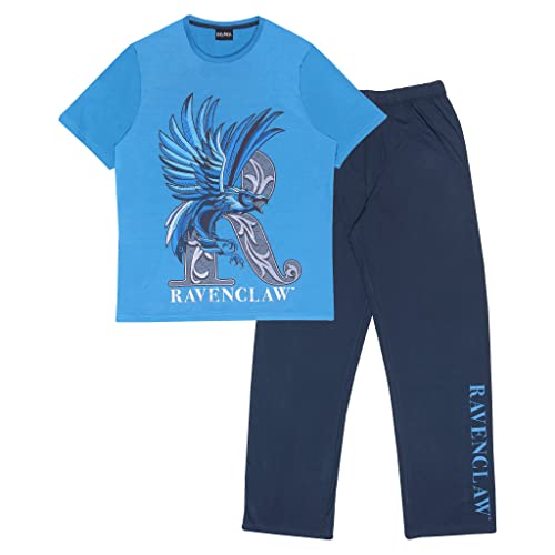 Harry Potter Ravenclaw Langer Pyjama, Adultes, XS-5XL, Blau, Offizielle Handelsware von Popgear