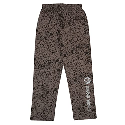 Popgear Jurassic World Text-Logo AOP Loungehose, Adultes, XS-5XL, Schwarz/Dunkelgrau, Offizielle Handelsware von Popgear