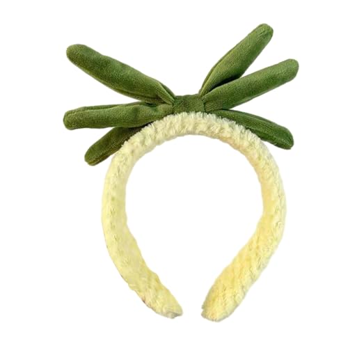 Porceosy Haarschmuck-Band, einfaches Leben, Haarband, niedlich, süß, gelb, Ananas, Stirnband, Gesicht waschen, trocken halten, kreative Waschung, M, Gelb von Porceosy