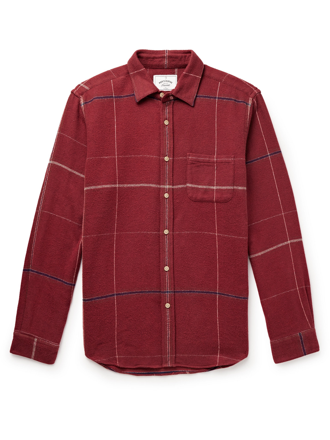 Portuguese Flannel - Torso Checked Cotton-Flannel Shirt - Men - Red - S von Portuguese Flannel